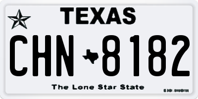 TX license plate CHN8182
