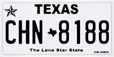 TX license plate CHN8188