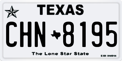TX license plate CHN8195