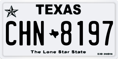 TX license plate CHN8197