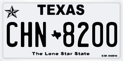 TX license plate CHN8200