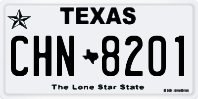 TX license plate CHN8201