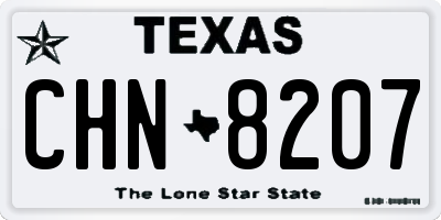 TX license plate CHN8207