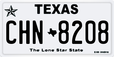TX license plate CHN8208