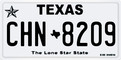 TX license plate CHN8209