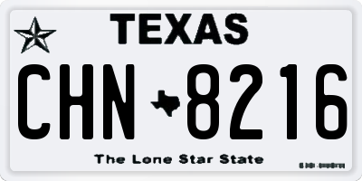 TX license plate CHN8216