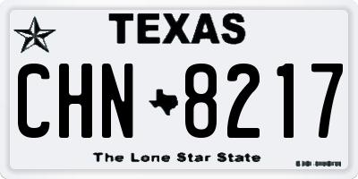 TX license plate CHN8217