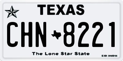 TX license plate CHN8221
