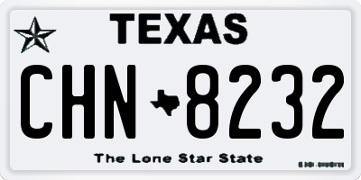 TX license plate CHN8232
