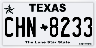 TX license plate CHN8233