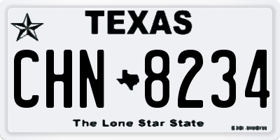 TX license plate CHN8234