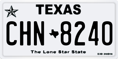 TX license plate CHN8240