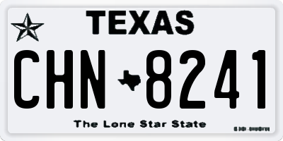 TX license plate CHN8241