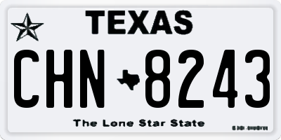 TX license plate CHN8243