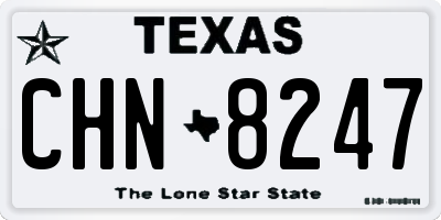 TX license plate CHN8247