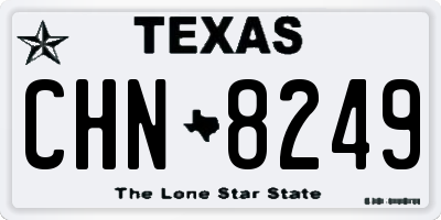 TX license plate CHN8249