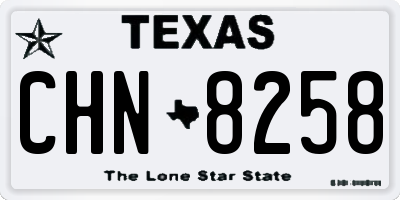 TX license plate CHN8258