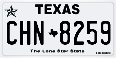 TX license plate CHN8259