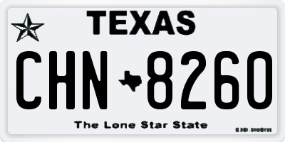 TX license plate CHN8260