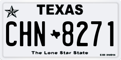 TX license plate CHN8271