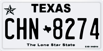 TX license plate CHN8274