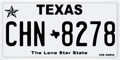 TX license plate CHN8278