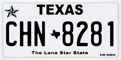 TX license plate CHN8281