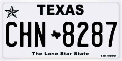 TX license plate CHN8287