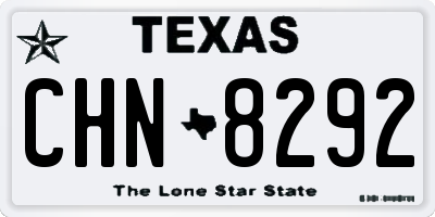 TX license plate CHN8292