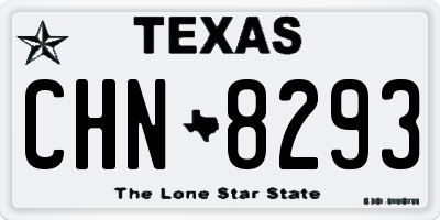 TX license plate CHN8293