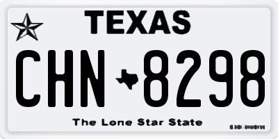 TX license plate CHN8298