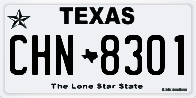 TX license plate CHN8301