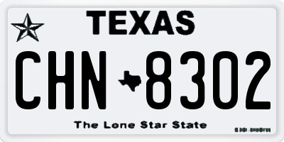 TX license plate CHN8302