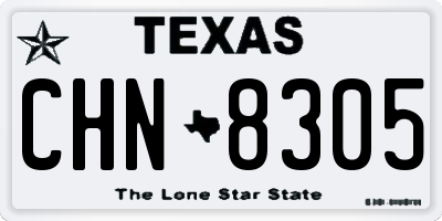 TX license plate CHN8305