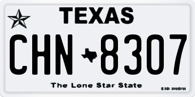 TX license plate CHN8307