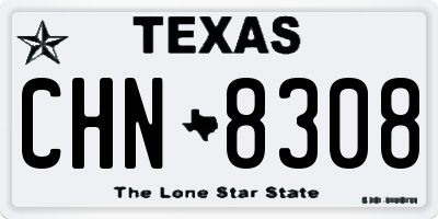 TX license plate CHN8308