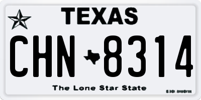 TX license plate CHN8314