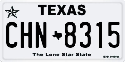 TX license plate CHN8315
