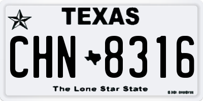TX license plate CHN8316