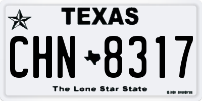 TX license plate CHN8317