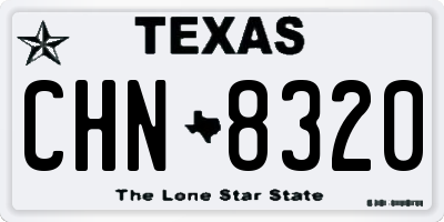 TX license plate CHN8320