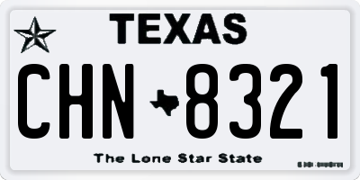 TX license plate CHN8321