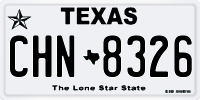 TX license plate CHN8326
