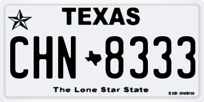 TX license plate CHN8333
