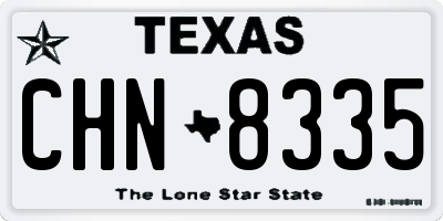 TX license plate CHN8335