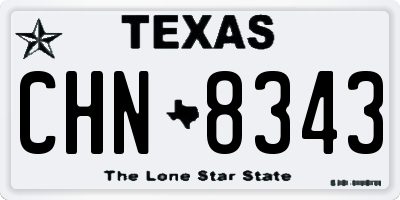 TX license plate CHN8343
