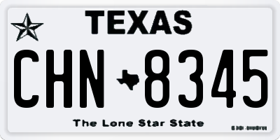TX license plate CHN8345