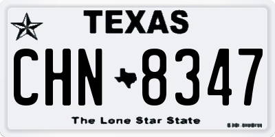 TX license plate CHN8347