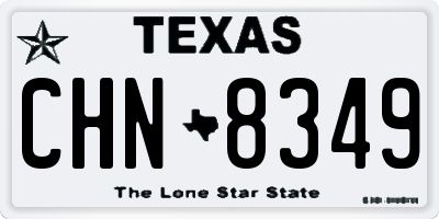 TX license plate CHN8349