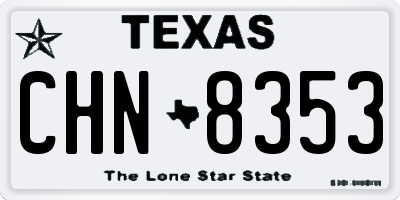 TX license plate CHN8353
